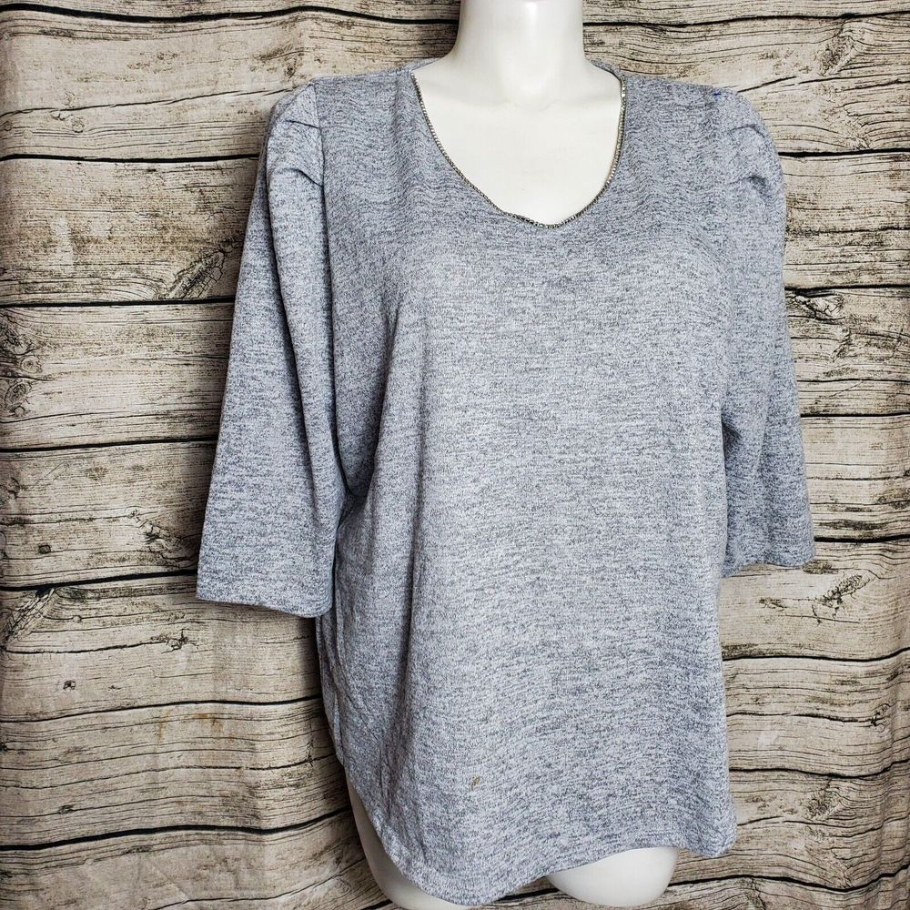 Louise Paris Gray Top Size 3X NWT